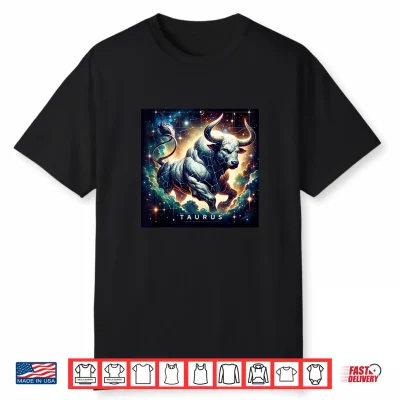Taurus Zodiac Constellation Celestial Space Tee Shirt