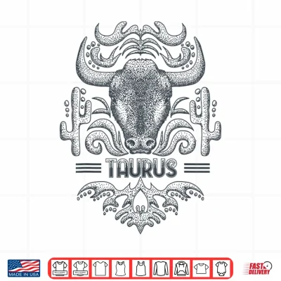 Design Taurus Vintage Retro Zodiac Shirt