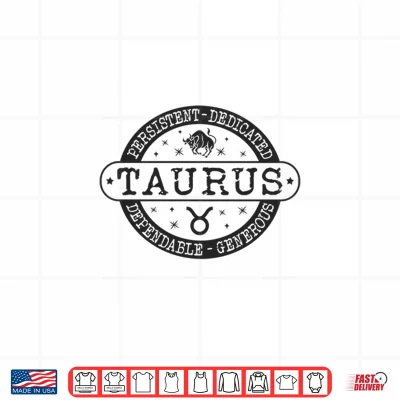 Design Taurus Virtues Cool Zodiac Style Design Taurus Gifts Shirt
