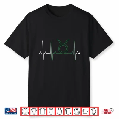 Taurus Zodiac Sign Ecg Heartbeat Shirt May Birthday Gift Men Shirt