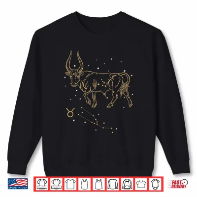 Sweatshirt Taurus Zodiac Sign Birthday March to April Astrology Taurus Shirt
