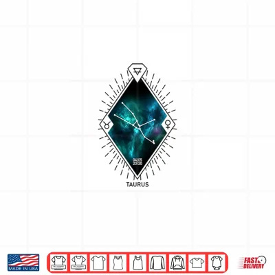 Design Womens Taurus Constellation Astrological Zodiac Symbol Shirt