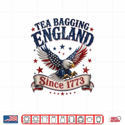 Design 4th of July Tea Bagging England Since 1773 Men Women Shirt