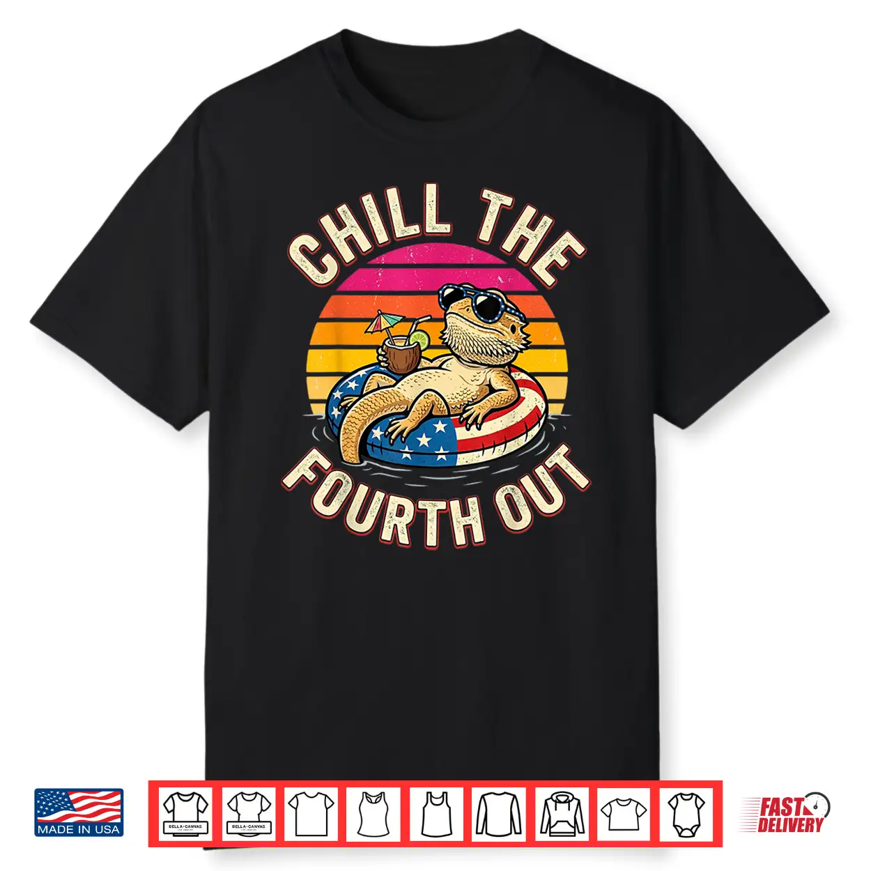 Bearded Dragon Chill The Fourth Out 4Th Of July Shirt Bearded Dragon Chill The Fourth Out 4Th Of July Shirt