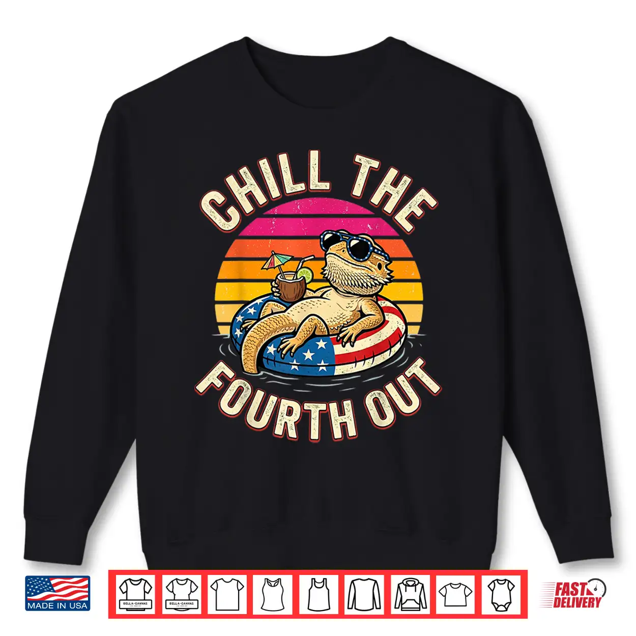 Bearded Dragon Chill The Fourth Out 4Th Of July Shirt Bearded Dragon Chill The Fourth Out 4Th Of July Shirt