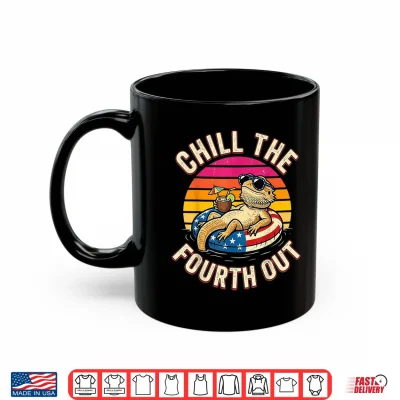Bearded Dragon Chill The Fourth Out 4Th Of July Shirt 3 Mug Bearded Dragon Chill The Fourth Out 4th of July Shirt