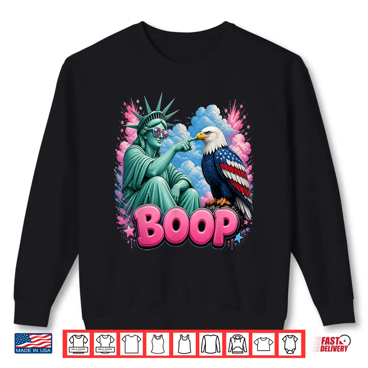 Boop Vintage Statue Of Liberty And Eagle Funny Patriotic Shirt Boop Vintage Statue Of Liberty And Eagle Funny Patriotic Shirt