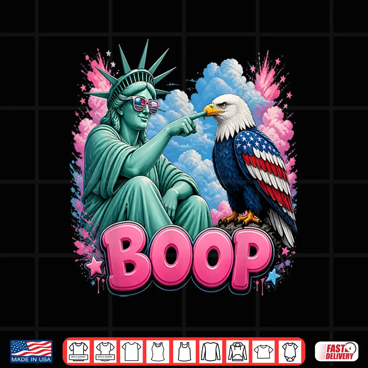 Boop Vintage Statue Of Liberty And Eagle Funny Patriotic Shirt Boop Vintage Statue Of Liberty And Eagle Funny Patriotic Shirt