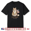 Funny Patriotic Cat 250 Years 4Th Of July Lover Cat Shirt