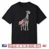 Giraffe 4Th Of July Us American Flag Patriotic Safari Animal Shirt