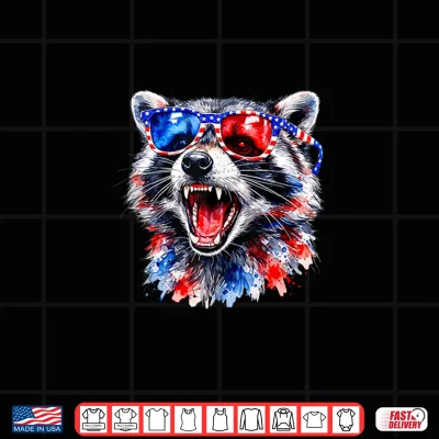 Funny Patriotic Raccoon Usa Flag Vintage 4Th Of July Art Shirt 4 Design Funny Patriotic Raccoon USA Flag Vintage 4th of July Art Shirt