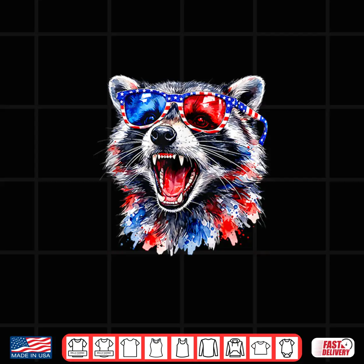 Funny Patriotic Raccoon Usa Flag Vintage 4Th Of July Art Shirt Funny Patriotic Raccoon Usa Flag Vintage 4Th Of July Art Shirt