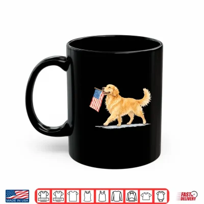 Mug Golden Retriever American Flag Golden Retriever 4Th of July Shirt