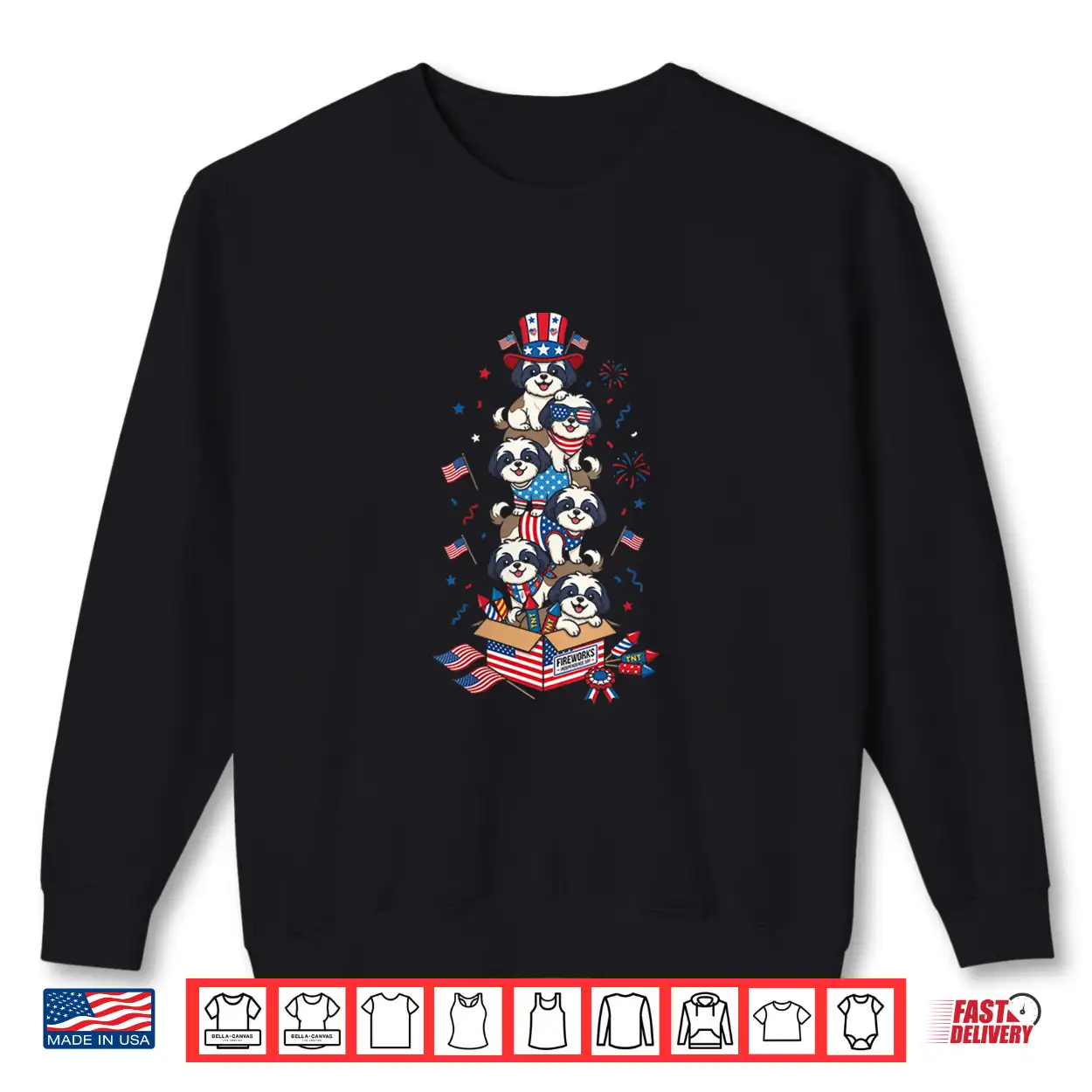 Shih Tzu Dog American Usa Flag Memorial Day 4Th Of July Shirt Shih Tzu Dog American Usa Flag Memorial Day 4Th Of July Shirt