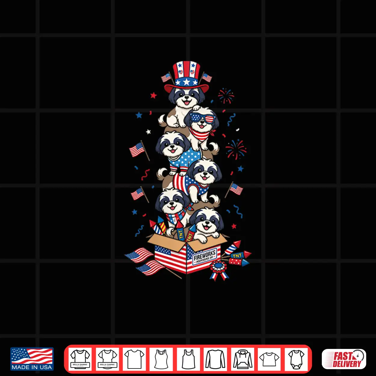 Shih Tzu Dog American Usa Flag Memorial Day 4Th Of July Shirt Shih Tzu Dog American Usa Flag Memorial Day 4Th Of July Shirt