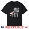 Triceratops 4Th Of July Us American Flag Patriotic Dinosaur Shirt