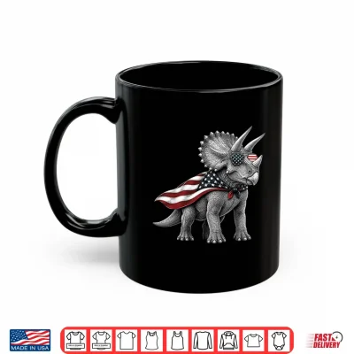 Triceratops 4Th Of July Us American Flag Patriotic Dinosaur Shirt 3 Mug Triceratops 4th of July US American Flag Patriotic Dinosaur Shirt
