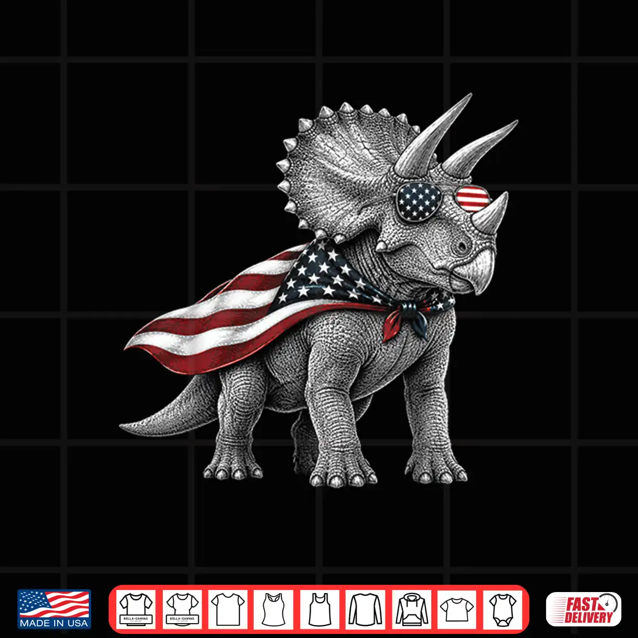 Triceratops 4Th Of July Us American Flag Patriotic Dinosaur Shirt Triceratops 4Th Of July Us American Flag Patriotic Dinosaur Shirt