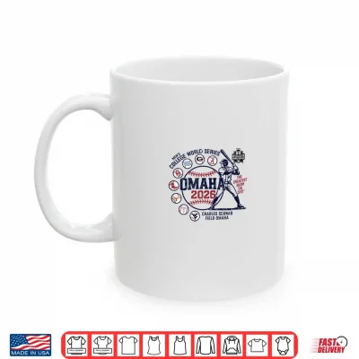 Mug Mens College World Series 2026 NCAA Baseball 8 Team Gray Shirt