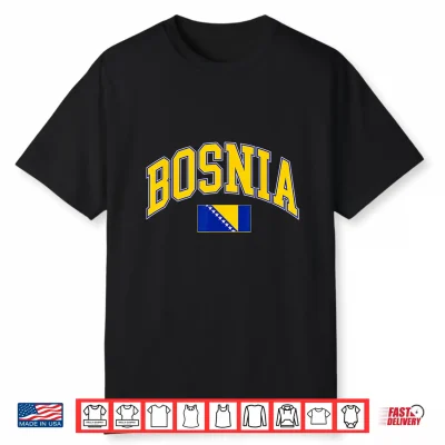 Proud Bosnia Herzegovina Cheer Country Favorite Spirit Game Shirt