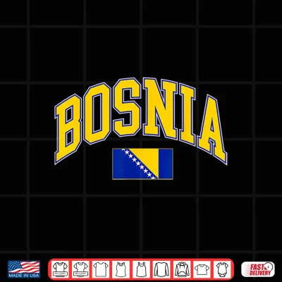 Design Proud Bosnia Herzegovina Cheer Country Favorite Spirit Game Shirt
