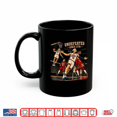 Mug Undefeated Since 1776 Patriotic America 250th Anniversary Shirt