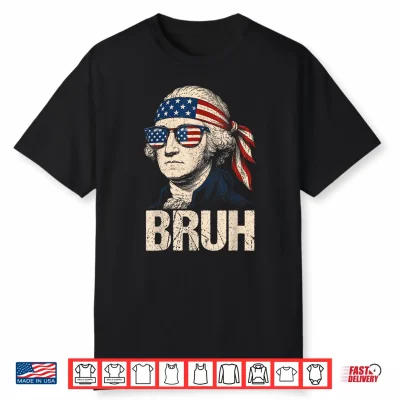 Bruh 4Th Of July George Washington American Patriotic Kids Shirt