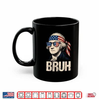 Mug Bruh 4th of July George Washington American Patriotic Kids Shirt
