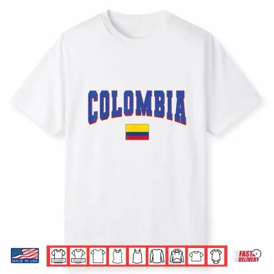 Colombia National Flag Proud Colombian Men Women Yellow Shirt