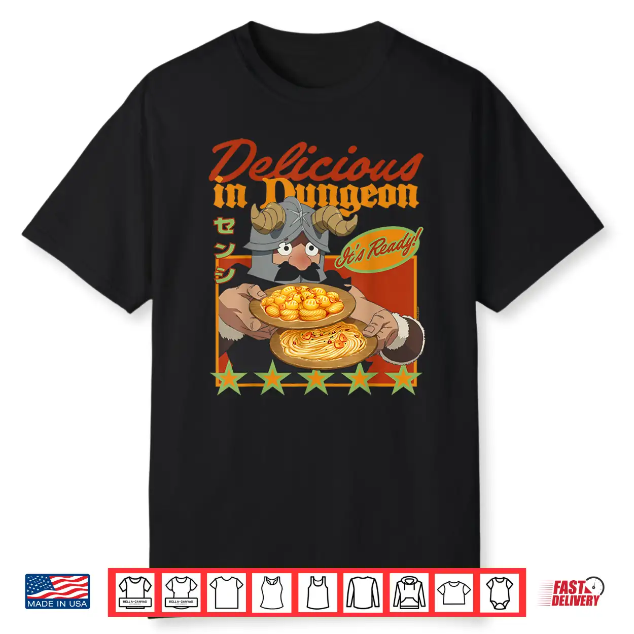 Delicious In Dungeon Senshi It’S Ready Portrait Kanji Anime Shirt Delicious In Dungeon Senshi It’S Ready Portrait Kanji Anime Shirt