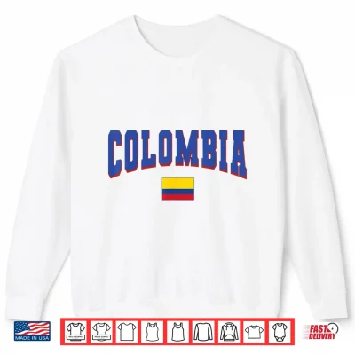 Sweatshirt Colombia National Flag Proud Colombian Men Women Yellow Shirt