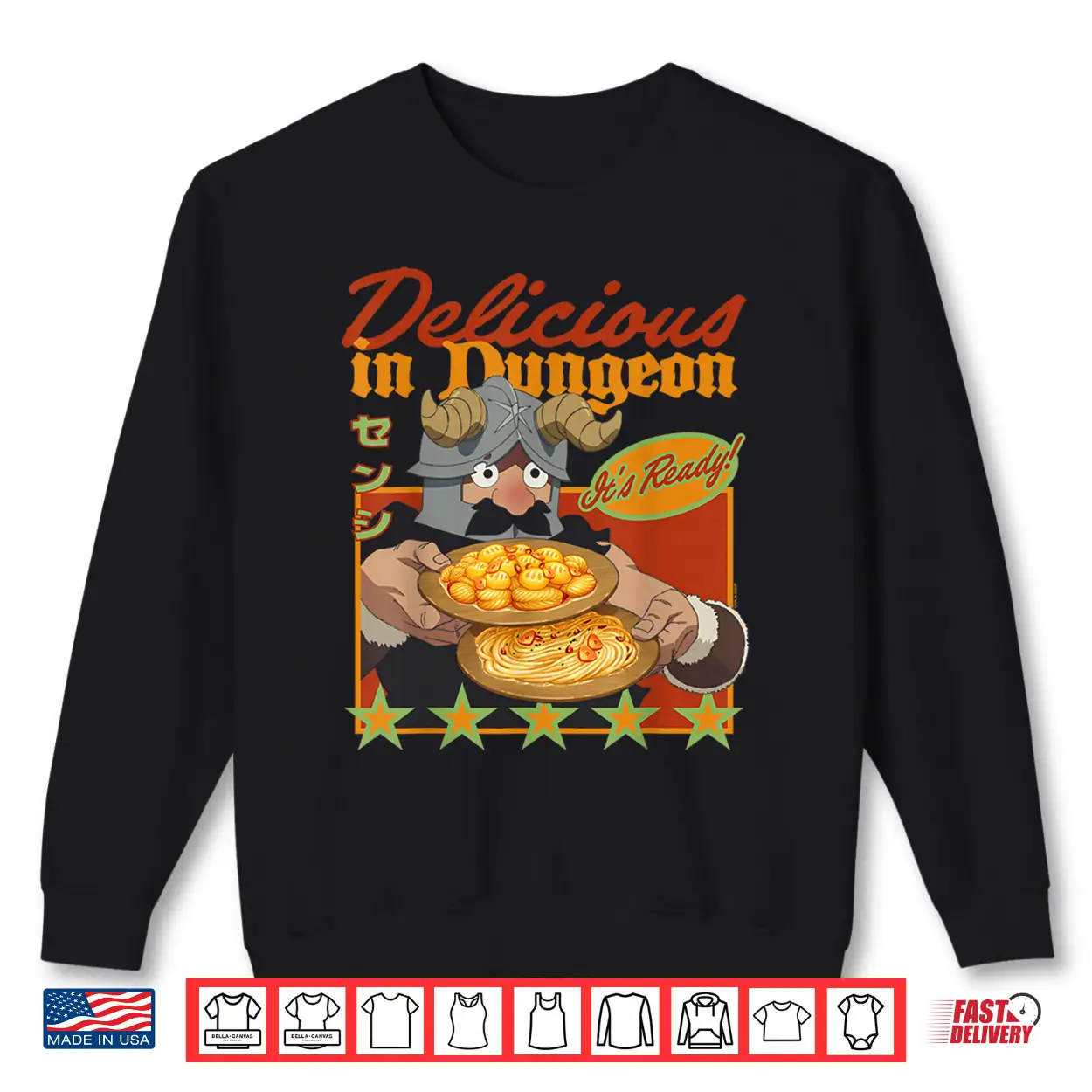 Delicious In Dungeon Senshi It’S Ready Portrait Kanji Anime Shirt Delicious In Dungeon Senshi It’S Ready Portrait Kanji Anime Shirt