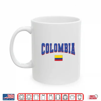 Mug Colombia National Flag Proud Colombian Men Women Yellow Shirt