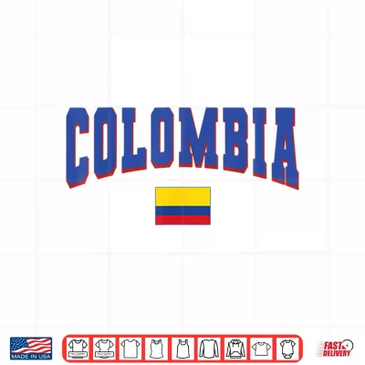 Design Colombia National Flag Proud Colombian Men Women Yellow Shirt