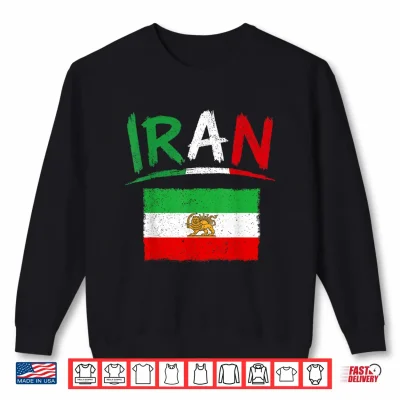 Sweatshirt Iran Lion Sun FlagIranPersianFlag of Iran Shirt