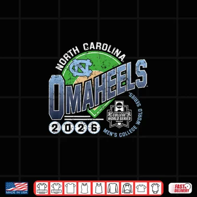 Design North Carolina Tar Heels College World Series 2026 Omaheels Shirt