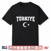 Turkiye National Flag Turkish Men Women Kids Vintage Red Shirt