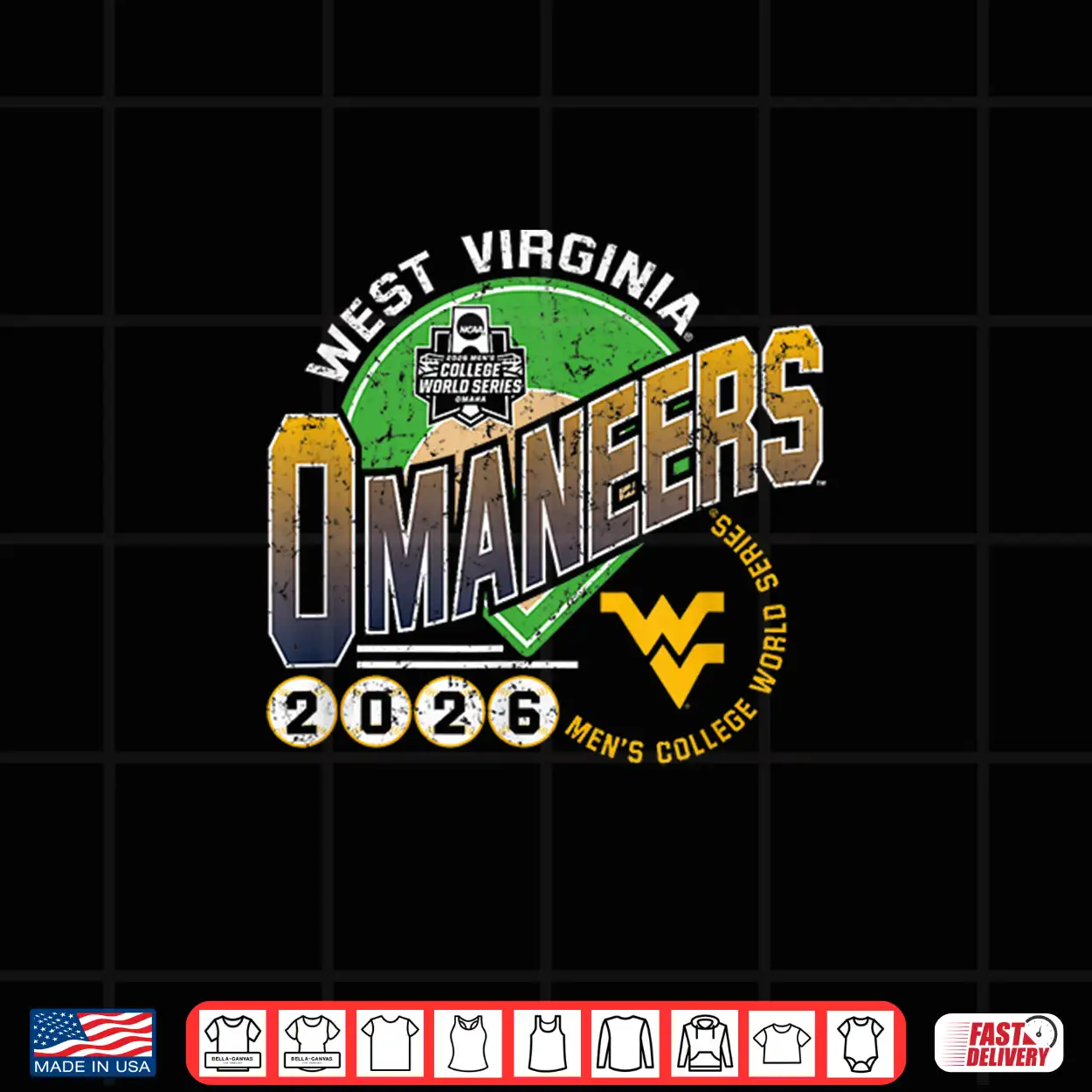 West Virginia Mountaineers Cws Baseball 2026 Omaneers Retro Shirt West Virginia Mountaineers Cws Baseball 2026 Omaneers Retro Shirt