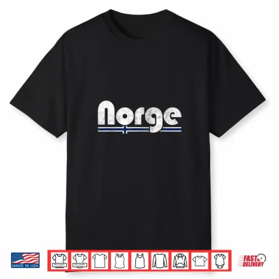 Norway Norge Fan Retro Vintage Flag Shirt