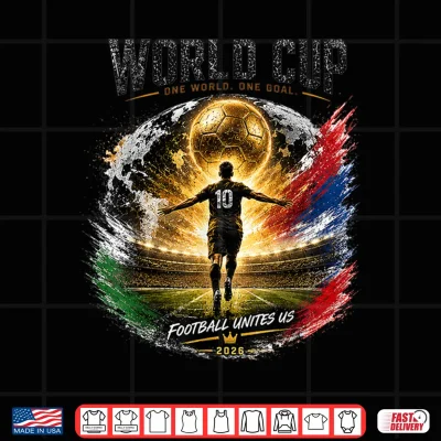 Design Soccer WM World Cup 2026 Black Shirt