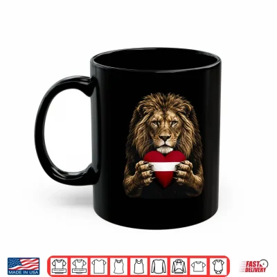Mug Latvia Flag Heart Pride Country Heritage Lion Latvian Shirt