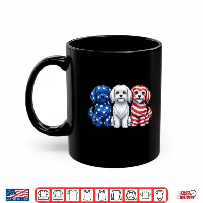 Mug Maltese American Flag 4th of July Independence Day Shirt
