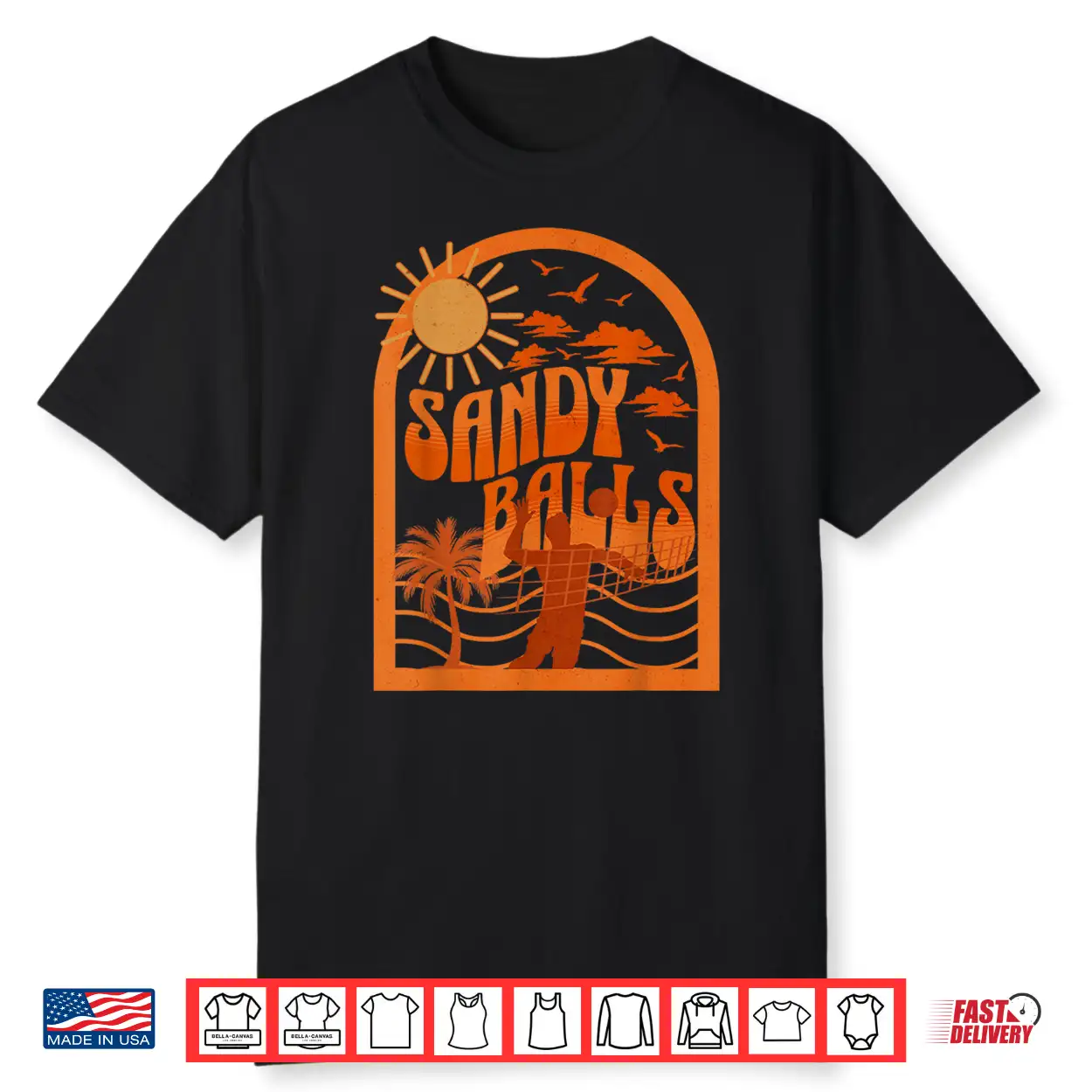 Sandy Balls Funny Beach Volleyball Shirt Sandy Balls Funny Beach Volleyball Shirt