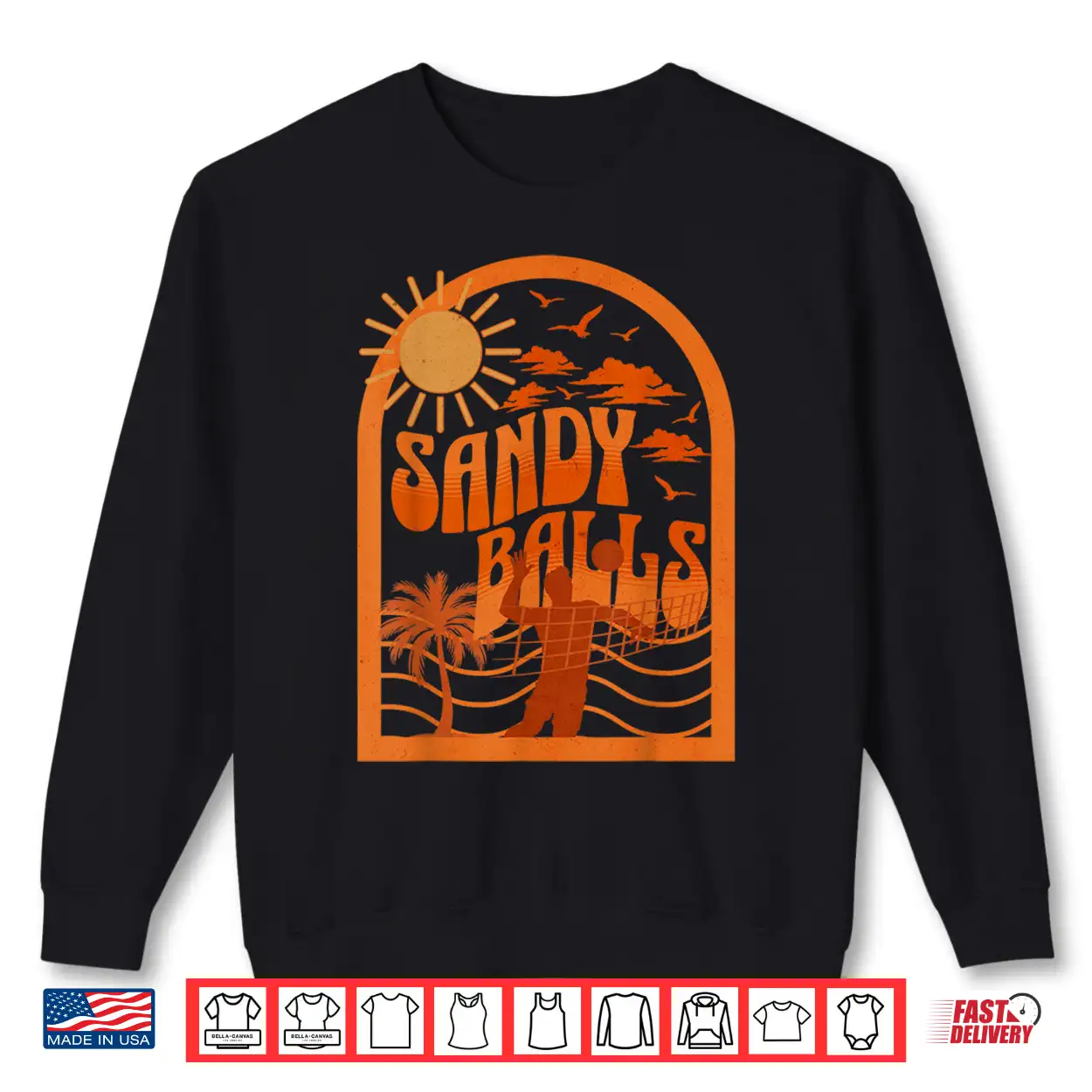 Sandy Balls Funny Beach Volleyball Shirt Sandy Balls Funny Beach Volleyball Shirt