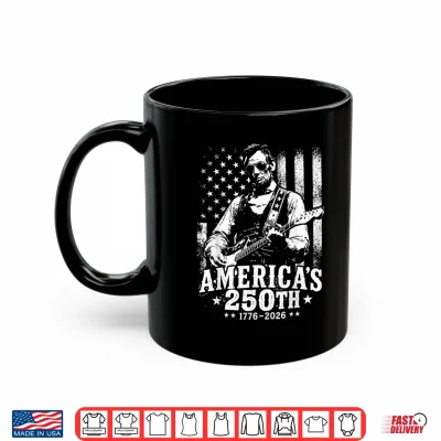 Mug Retro Abe Lincoln Guitar United States 250 Anniversary Shirt