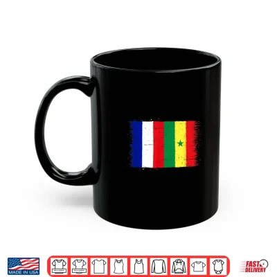 Mug Vintage Senegal France Flag for Proud Senegalese French Fan Shirt
