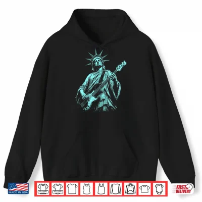 Hoodie 4th of July Statue of Liberty Bass 1776 2026 Shirt 1
