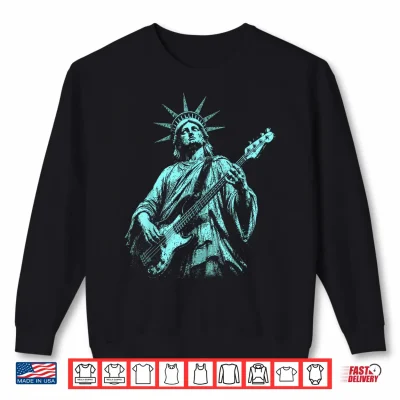 Sweatshirt 4th of July Statue of Liberty Bass 1776 2026 Shirt 1