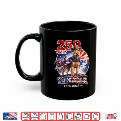 Mug 250 Years of Freedom Airedale Terrier Dog 1776 2026 4th of Shirt