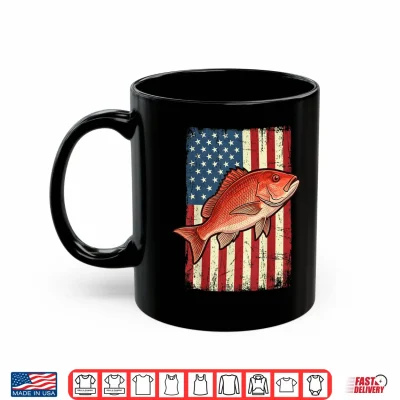Red Snapper Us Flag Shirt 3 Mug Red Snapper US Flag Shirt